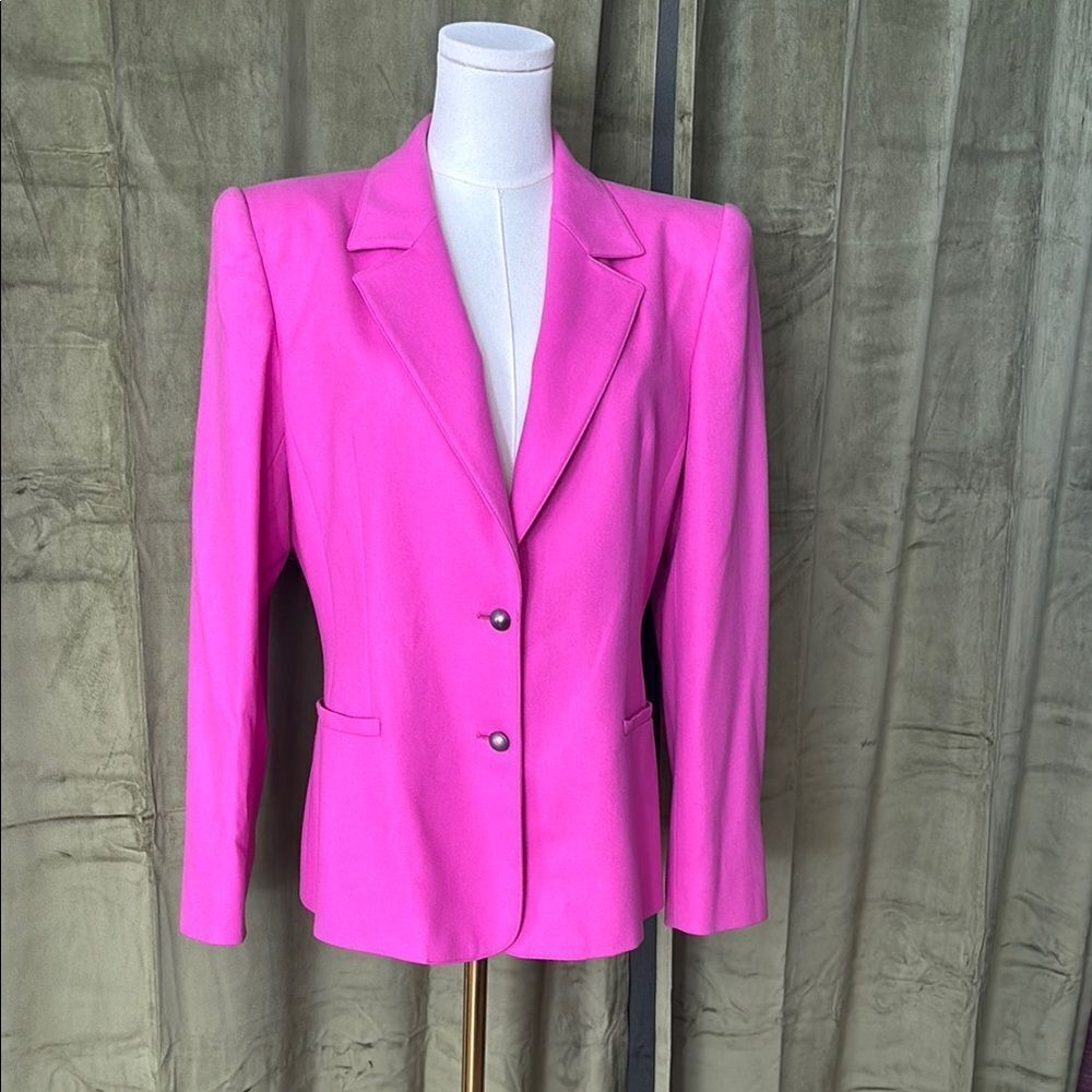 State of Claude Montana 100% wool Women's Pink Blazer, US8